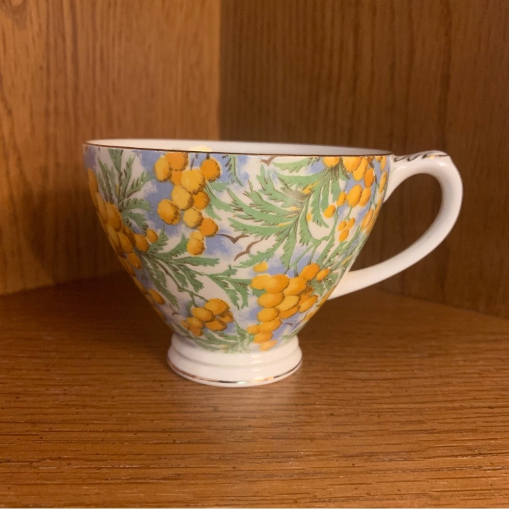 Empire Shelton Ivory Porcelain Golden Wattle Vintage England Teacup
